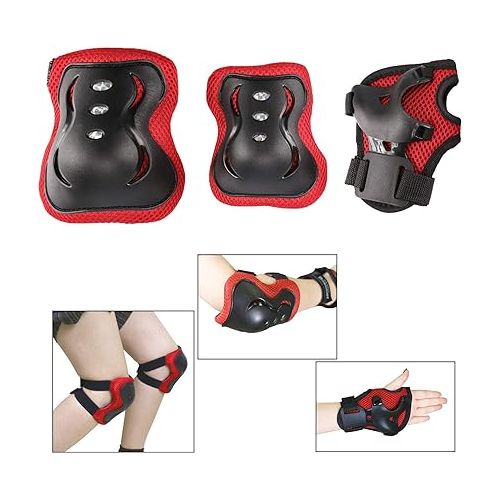  BOSONER Kids/Youth Knee Pad Elbow Pads Guards Protective Gear Set for Roller Skates Cycling BMX Bike Skateboard Inline Skatings Scooter Riding Sports