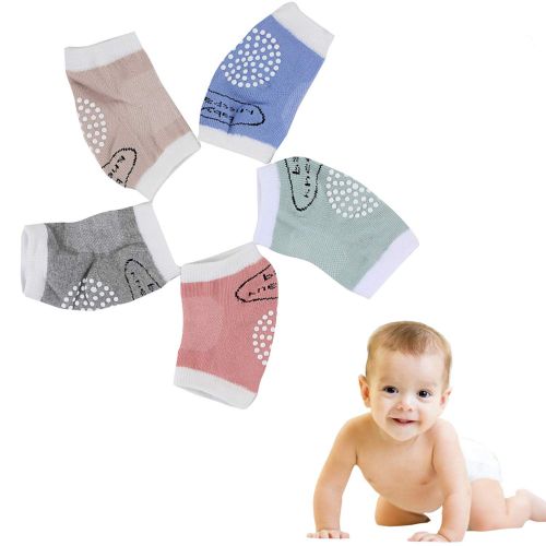  [아마존베스트]BOSONER Baby Crawling Anti-Slip Knee Best Infant Gift, Unisex Baby Toddlers Kneepads 5 Pairs