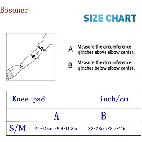  BOSONER Kids/Youth Knee Pad Elbow Pads for Roller Skates Cycling BMX Bike Skateboard Inline Rollerblading, Skating Skatings Scooter Riding Sports(Medium, 6-15 Years)