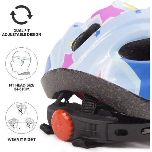  BOSONER Kids Bike Helmet,Toddler Skateboard Helmet Adjustable Impact Resistance Ventilation Multi-Sport Helmet,Youth Sports Safety Protective Helme for BMX Bicycle Skate Scooter Bike