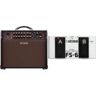 Boss Acoustic Singer Pro 120-Watt Bi-Amp Acoustic Combo with FX and Boss FS-6 Dual Foot Switch