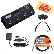 BOSS Boss MS-3 Multi Effects Switcher Bundle with Instrument Cable, Patch Cable, Picks, and Austin Bazaar Polishing Cloth