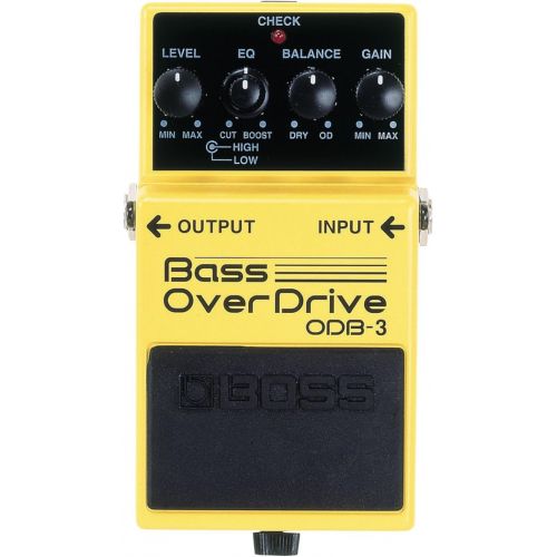  BOSS ODB-3 Bass Overdrive Pedal Bundle w/4 Cables