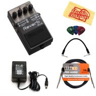 BOSS Boss RV-6 Reverb Bundle with Power Supply, Instrument Cable, Patch Cable, Picks, and Austin Bazaar Polishing Cloth