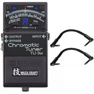 BOSS TU-3W Chromatic Tuner and 2 Roland Black Series 6 inch Patch Cables