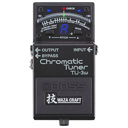  BOSS TU-3W Chromatic Tuner and 2 Roland Black Series 6 inch Patch Cables