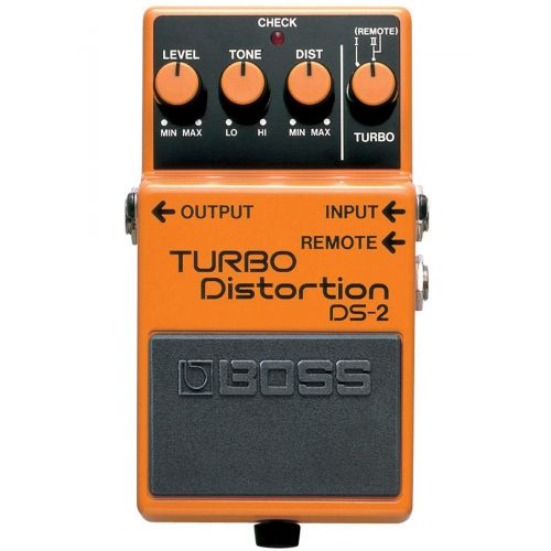  BOSS Boss DS-2 Turbo Distortion Pedal with PigHog PP9V Pig Power 9V DC 1000ma Power Supply