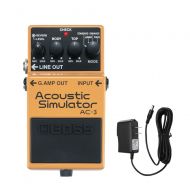 BOSS Boss AC-3 Acoustic Simulator Pedal with PigHog PP9V PigPower 9V DC 1000ma Power Supply