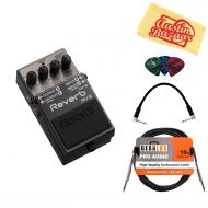 BOSS Boss RV-6 Reverb Bundle with Instrument Cable, Patch Cable, Picks, and Austin Bazaar Polishing Cloth