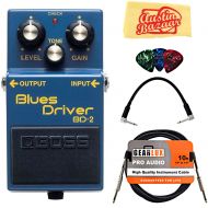 BOSS Boss BD-2 Blues Driver Bundle with Instrument Cable, Patch Cable, Picks, and Austin Bazaar Polishing Cloth