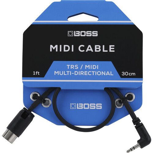  BOSS BMIDI-1-35 3.5mm TRS to MIDI 5-Pin DIN Cable (1')