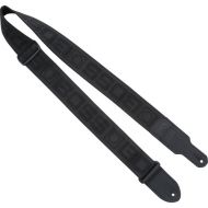 BOSS BSM-20-BB Monogram Instrument Strap (Black Strap, Black Logo)