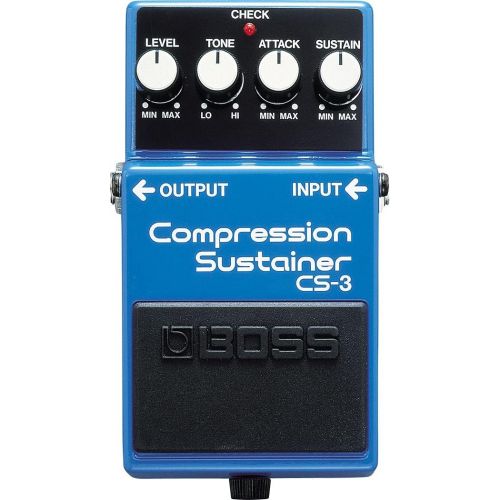  Boss CS-3 Compressor/Sustainer Bundle with Instrument Cable, Patch Cable, Picks, and Austin Bazaar Polishing Cloth