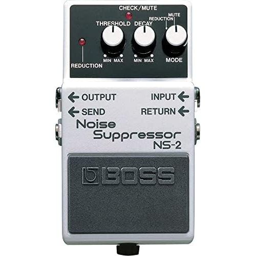  Boss NS-2 Noise Suppressor Bundle with Instrument Cable, Patch Cable, Picks, and Austin Bazaar Polishing Cloth