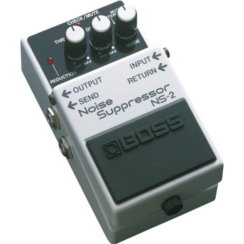  Boss NS-2 Noise Suppressor Bundle with Instrument Cable, Patch Cable, Picks, and Austin Bazaar Polishing Cloth