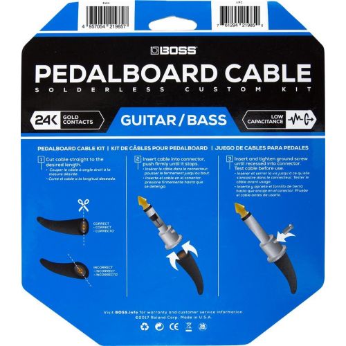  Boss BCK-24 Pedalboard Cable Kit - 24 Feet Cable, 24 Connectors