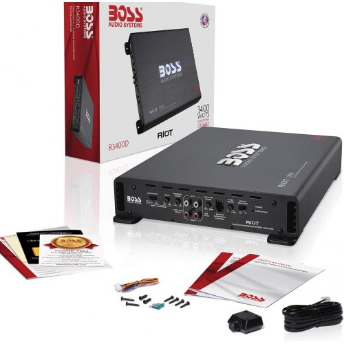  [아마존핫딜][아마존 핫딜] BOSS Audio Systems R3400D Class D Car Amplifier - 3400 Watts, 1 Ohm Stable, Digital, Monoblock, Mosfet Power Supply, Great for Subwoofers