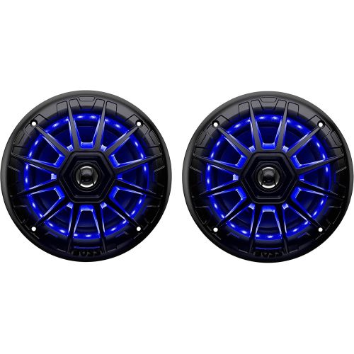  [아마존베스트]BOSS Audio Systems BOSS Audio MRGB65B 200 Watt (Per Pair), 6.5 Inch, Full Range, 2 Way Marine Speakers, (Sold In Pairs) Multi Color LED Illumination with Wireless Radio Frequency Remote