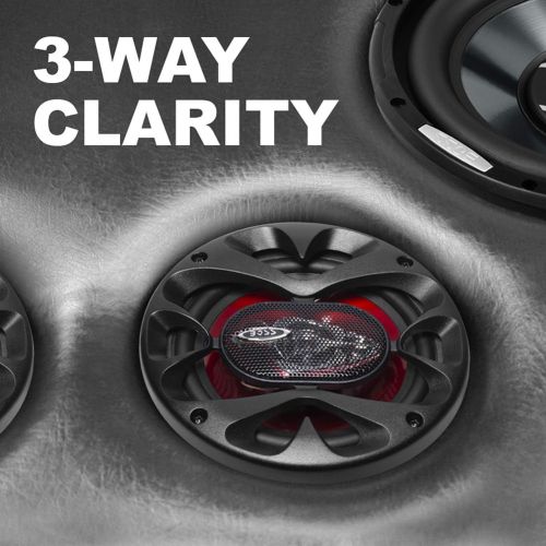  BOSS Audio Systems CH6530 Car Speakers - 300 Watts of Power Per Pair and 150 Watts Each, 6.5 Inch, Full Range, 3 Way, Sold in Pairs