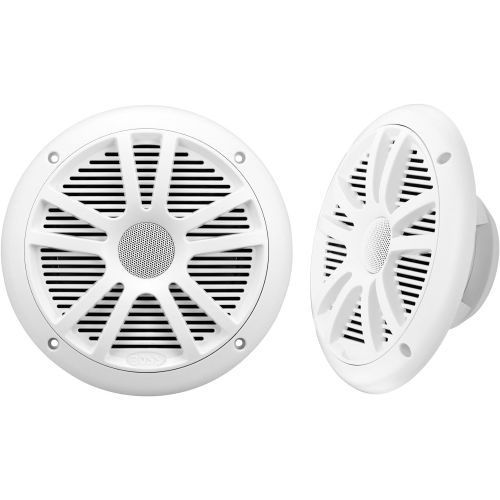  BOSS Audio Systems MR6W 180 Watt Per Pair, 6.5 Inch, Full Range, 2 Way Weatherproof Marine Speakers Sold in Pairs, White