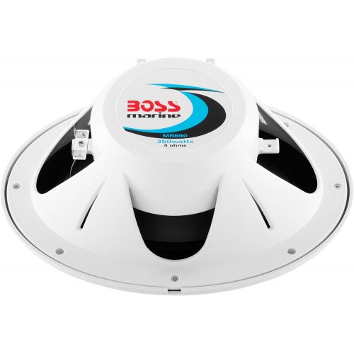  BOSS Audio Systems MR690 350 Watt Per Pair, 6 x 9 Inch , Full Range, 2 Way Weatherproof Marine Speakers Sold in Pairs