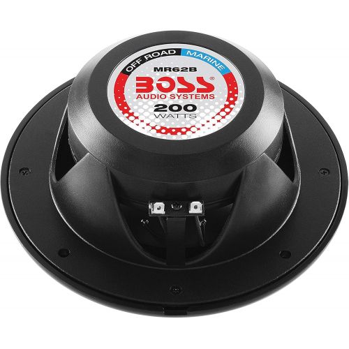  BOSS Audio Systems MR62B 200 Watt Per Pair, 6.5 Inch, Full Range, 2 Way Weatherproof Marine Speakers Sold in Pairs