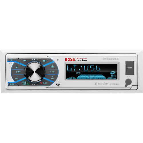  Boss Audio Systems MR632UAB Marine Receiver ? Weatherproof, Bluetooth Audio and Hands-Free Calling, USB, MP3, AM/FM, Aux-in, No CD Player, RGB Multi-Color Illumination, Detachable