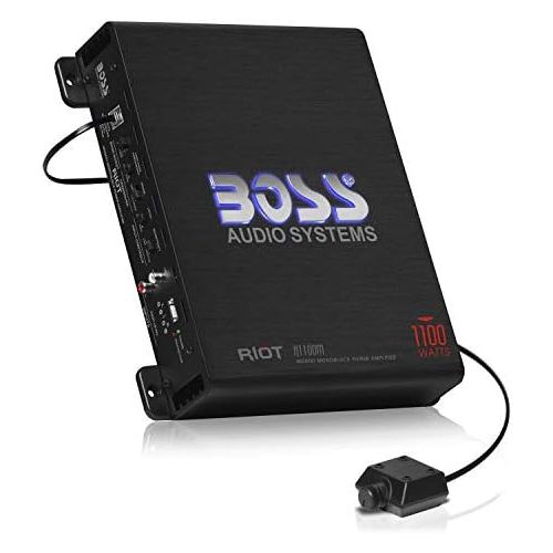  [아마존베스트]BOSS Audio Systems R1100M Monoblock Car Amplifier - 1100 Watt Amp, 2/4 Ohm Stable, Class A/B, Mosfet Power Supply, Remote Subwoofer Control, Subwoofer Amplifier