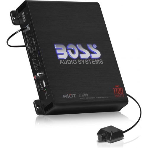  [아마존베스트]BOSS Audio Systems R1100M Monoblock Car Amplifier - 1100 Watt Amp, 2/4 Ohm Stable, Class A/B, Mosfet Power Supply, Remote Subwoofer Control, Subwoofer Amplifier