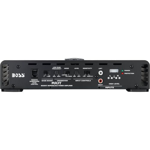  [아마존베스트]BOSS Audio Systems R1100M Monoblock Car Amplifier - 1100 Watt Amp, 2/4 Ohm Stable, Class A/B, Mosfet Power Supply, Remote Subwoofer Control, Subwoofer Amplifier