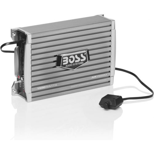  [아마존베스트]BOSS Audio Systems AR1500M Car Amplifier - 1500 Watts Max Power, 2 4 Ohm Stable, Class AB, Monoblock, Mosfet Power Supply, Remote Subwoofer Control