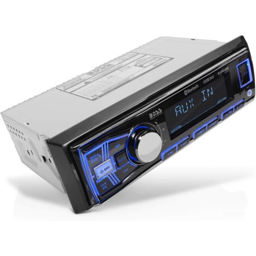  [아마존베스트]BOSS Audio Systems 611UAB Multimedia Car Stereo - Single Din, Bluetooth Audio and Hands-Free Calling, Built-in Microphone, MP3 Player, No CD/DVD Player, USB Port, AUX Input, AM/FM