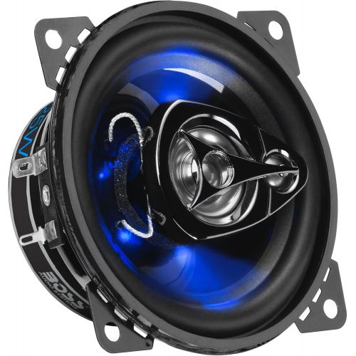  [아마존베스트]BOSS Audio Systems BE423 4 Inch Car Speakers - 225 Watts of Power Per Pair, 112.5 Watts Each, Full Range, 3 Way, Sold in Pairs