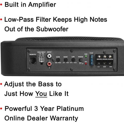  [아마존베스트]BOSS Audio Systems BAB10 Amplified Car Subwoofer - 1200 Watts Max Power, Low Profile, 10 Inch Subwoofer, Remote Subwoofer Control, Great for Vehicles That Need Bass But Have Limite