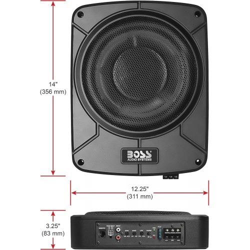  [아마존베스트]BOSS Audio Systems BAB10 Amplified Car Subwoofer - 1200 Watts Max Power, Low Profile, 10 Inch Subwoofer, Remote Subwoofer Control, Great for Vehicles That Need Bass But Have Limite