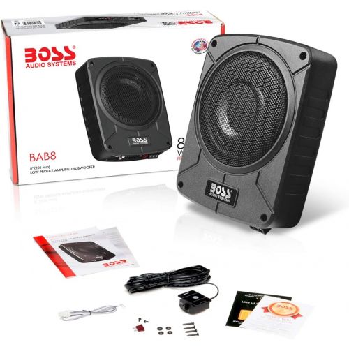  [아마존베스트]BOSS Audio Systems BAB8 Amplified Car Subwoofer - 800 Watts Max Power, Low Profile, 8 Inch Subwoofer, Remote Subwoofer Control, Great for Vehicles That Need Bass But Have Limited S