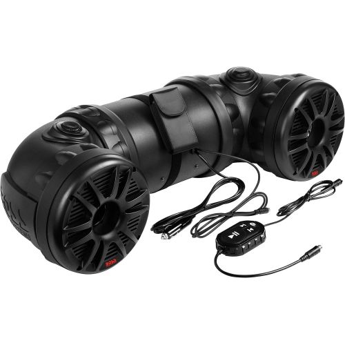  [아마존베스트]BOSS Audio Systems ATV85B ATV UTV Weatherproof Sound System - 8 Inch Speakers, 1.5 Inch Tweeters, Built-in Amplifier, Bluetooth Remote, Easy Installation For 12V Vehicles