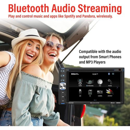  [아마존베스트]BOSS Audio Systems BV9358B Car DVD Player - Double Din, Bluetooth Audio and Calling, 6.2 Inch LCD Touchscreen Monitor, MP3 Player, CD, DVD, WMA, USB, SD, Auxiliary Input, AM FM Rad