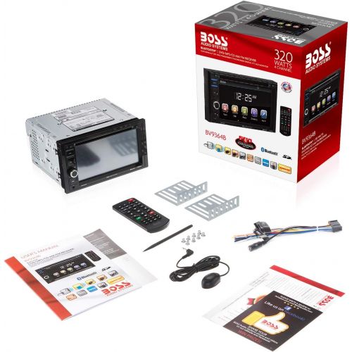  [아마존베스트]Boss Audio Systems BV9364B Car Stereo DVD Player - Double Din, Bluetooth Audio/Hands-Free Calling, 6.2 Inch Touchscreen LCD Monitor, MP3 Player, CD, DVD, USB Port, SD, AUX Input, A