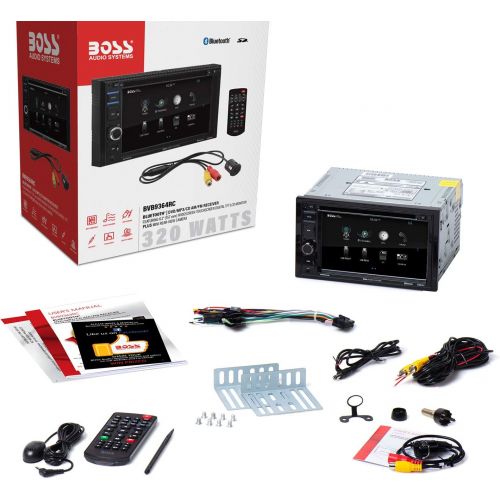  [아마존베스트]BOSS Audio Systems BVB9364RC Car DVD Player - Double Din, Bluetooth Audio and Hands-Free Calling, 6.2 Inch Touchscreen LCD, MP3, CD, DVD, USB, SD, AUX in, AM/FM Radio, Rearview Cam