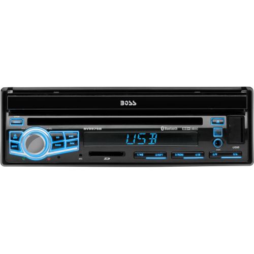  [아마존베스트]BOSS Audio Systems BV9976B Car DVD Player - Single Din, Bluetooth Audio and Calling, Built-in Microphone, CD-USB-SD-Aux-in-AM FM Radio Receiver, 7 Inch Digital LCD Display, Multi-c