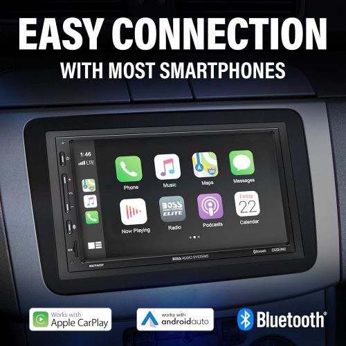  [아마존베스트]BOSS Audio Systems Elite BE7ACP Car Multimedia Player with Apple CarPlay Android Auto - 7 Inch LCD Capacitive Touchscreen, Double Din, Bluetooth, No CD/DVD Player, USB, SD, AV in,