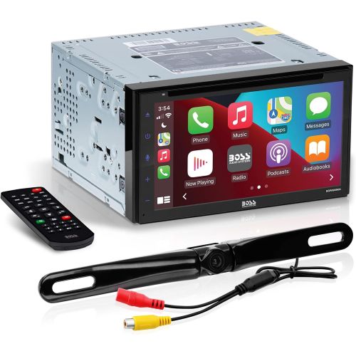  [아마존베스트]BOSS Audio Systems BCPA9690RC Apple CarPlay Android Auto Car DVD Player with Rearview Camera - Double-Din, 6.75 Inch LCD Touchscreen, Bluetooth, MP3 Player, USB Port, AM/FM Radio R