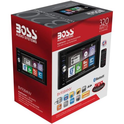  [아마존베스트]BOSS Audio Systems BVNV9384RC Car GPS Navigation and DVD Player - Double Din, Bluetooth Audio and Calling, 6.2 Inch LCD Touchscreen Monitor, MP3 CD DVD USB SD, Aux-in, AM FM Radio