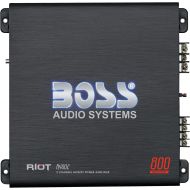 BOSS Audio Systems R4002 Riot Series Car Audio Stereo Amplifier ? 800 High Output, 2 Channel, Class A/B, 2/4 Ohm, Low/High Level Inputs, High/Low Pass Crossover, Full Range, Bridge