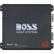 BOSS Audio Systems R6002 Riot Series Car Audio Stereo Amplifier - 1200 High Output, 2 Channel, Class A/B, 2/4 Ohm, Low/High Level Inputs, High/Low Pass Crossover, Full Range, Bridg