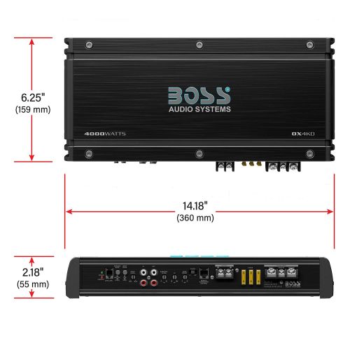  BOSS Audio Systems BOSS Audio OX4KD Class D Car Amplifier ? 4000 Watts, 1 Ohm Stable, Digital, Monoblock, MOSFET Power Supply