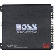 BOSS Audio Systems R3004 4 Channel Car Amplifier - 1200 Watts, 2/4 Ohm Stable, Class A/B, Full Range, Bridgeable, MOSFET Power Supply, Remote Subwoofer Control