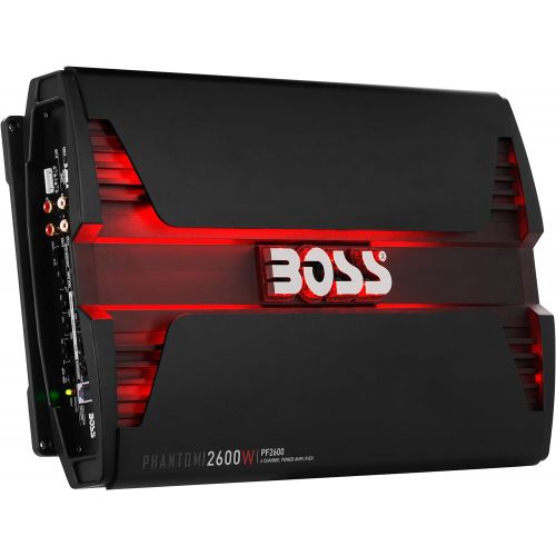  BOSS Audio Systems PF2600 Phantom 2600 Watt, 4 Channel, 2 4 Ohm Stable Class AB, Full Range, Bridgeable, Mosfet Car Amplifier with Remote Subwoofer Control