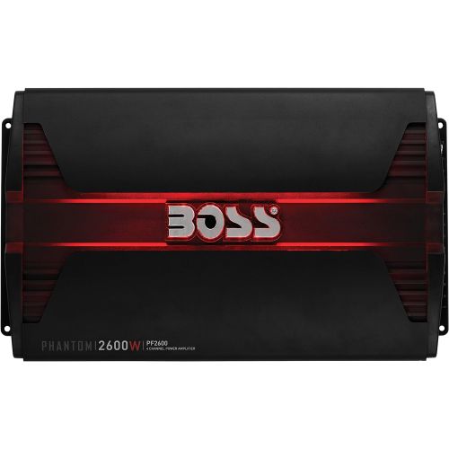  BOSS Audio Systems PF2600 Phantom 2600 Watt, 4 Channel, 2 4 Ohm Stable Class AB, Full Range, Bridgeable, Mosfet Car Amplifier with Remote Subwoofer Control